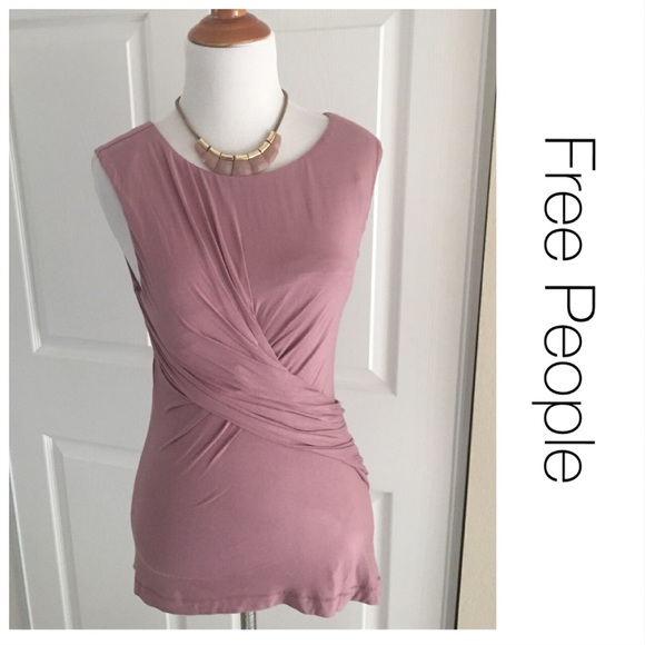 Free People Tops - Free People Mauve Wrap Style Tank S